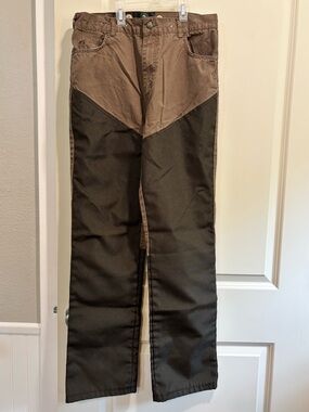 Red Head Pants Mens 32 x 34 Brown Brush Guard Canvas Rugged Work Outdoor Hunting